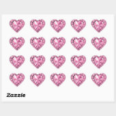 Jeweled Diamond Heart Shaped Sticker (Blatt)