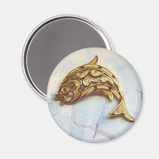 "Jeweled Dolphin" Magnet (Vorderseite/Rückseite)