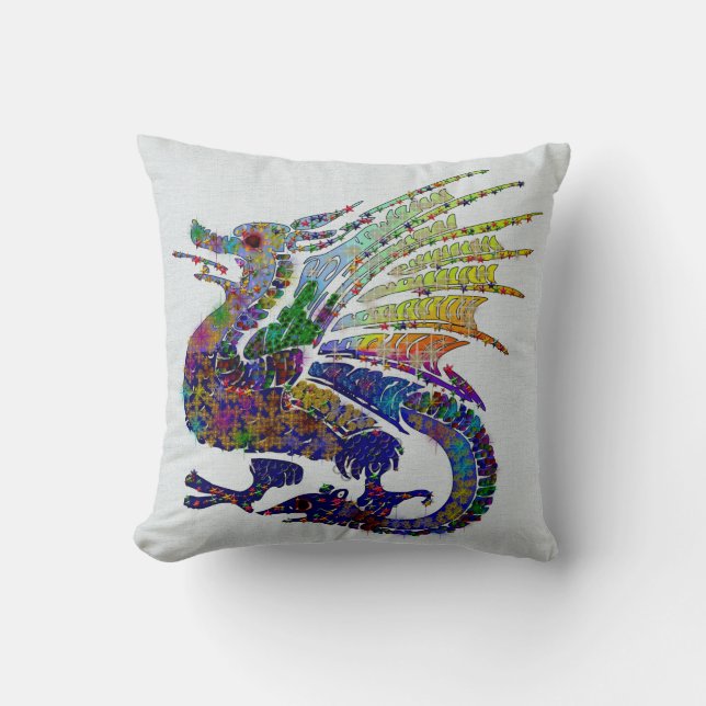 Jeweled Drache Kissen (Vorderseite)
