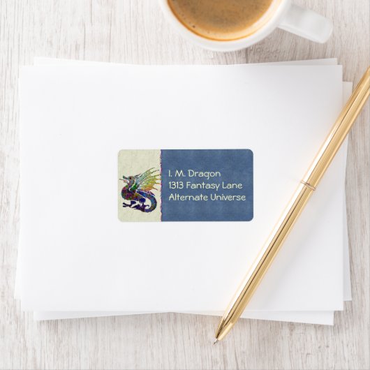 Jeweled Dragon Adressaufkleber (Insitu)