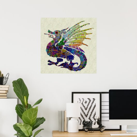 Jeweled Dragon Poster (Heimbüro)