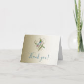 Jeweled Dragonfly Wedding Danke Karten (Vorderseite)