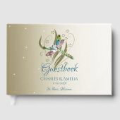 Jeweled Dragonfly Wedding Day Guestbook Gästebuch (Vorderseite)