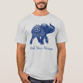 Jeweled Elephant Custom Message Graphic T-Shirt (Vorderseite)