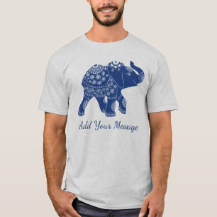 Jeweled Elephant Custom Message Graphic T-Shirt