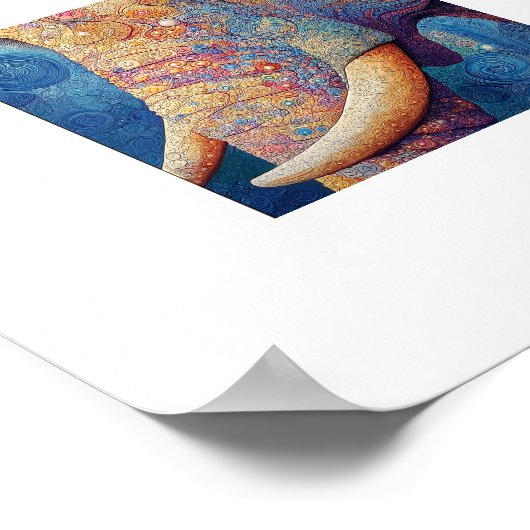 Jeweled Elephant Poster (Ecke)