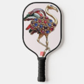 ‚Jeweled Flamingo‘ Pickleball Schläger (Rückseite)