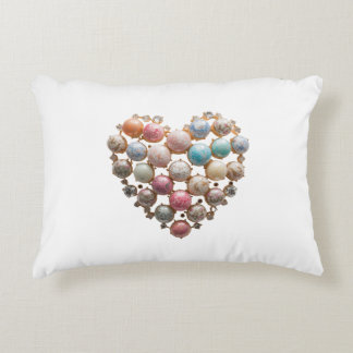 Jeweled Floral Heart Throw Pillow — Romantic Maxim Dekokissen