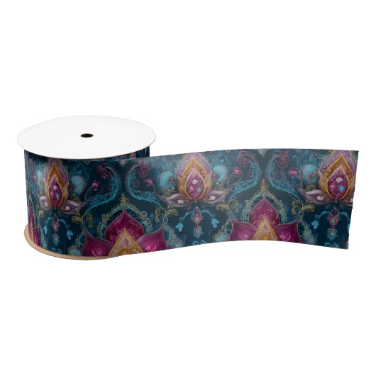 Jeweled Floral Satinband (Spule)