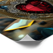 Jeweled Heart Amulet Poster (Ecke)