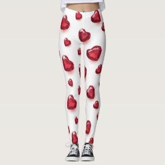 Jeweled heart Leggings