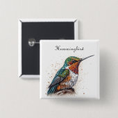 Jeweled Hummingbird Serenade Button (Vorne & Hinten)