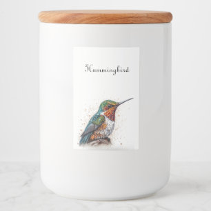 Jeweled Hummingbird Serenade Lebensmitteletikett