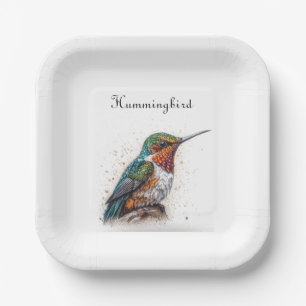 Jeweled Hummingbird Serenade Pappteller