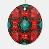 Jeweled Kaleidoscope Christmas Keramik Ornament (Links)