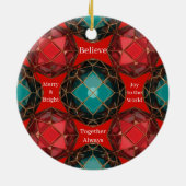 Jeweled Kaleidoscope Christmas Keramik Ornament (Hinten)