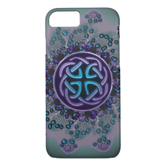 Jeweled keltischer FraktalMandala iPhone 7 Fall Case-Mate iPhone Hülle (Rückseite)