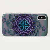 Jeweled keltischer FraktalMandala iPhone X Fall Case-Mate iPhone Hülle (Rückseite (Horizontal))
