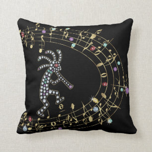 Jeweled Kristall Kokopelli Throw Kissen
