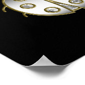 Jeweled Ladybugs Gold Silver Diamond Poster (Ecke)