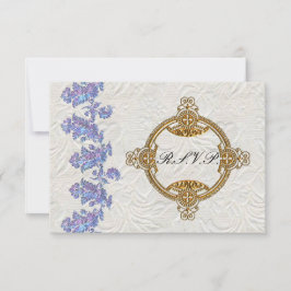 Jeweled Lavender Blätter Wedding RSVP