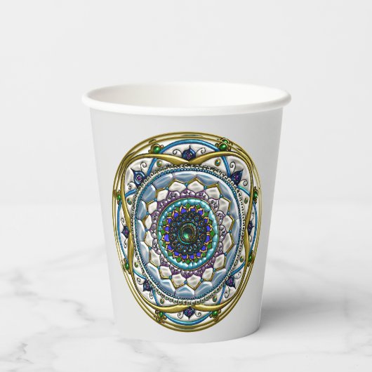 Jeweled Mandala Pappbecher (Rückseite)