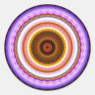 Jeweled Mandala Runder Aufkleber
