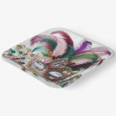 Jeweled Mardi Gras Mask Pappteller (Gewinkelt)