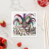 Jeweled Mardi Gras Mask Serviette (Beispiel)