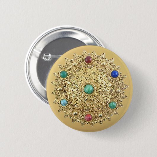 Jeweled Medallion Button (Vorne & Hinten)