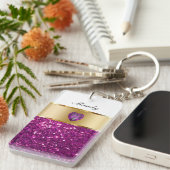 Jeweled Monogramm-Schlüsselanhänger Schlüsselanhänger (Vorderseite rechts)