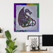 Jeweled Peace Dragon Poster (Heimbüro)