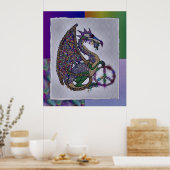 Jeweled Peace Dragon Poster (Küche)