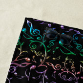 Jeweled Regenbogen-Musiknoten-Muster-Badetuch Strandtuch (Beispiel)