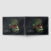 Jeweled Spider Skull & Rose Glam Gothic Party Gästebuch (Voll)