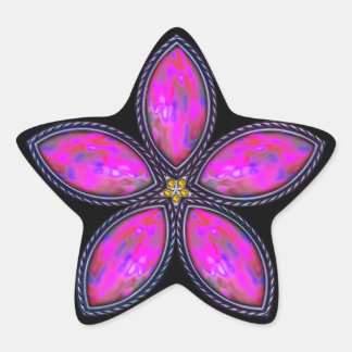 Jeweled Star - Magenta Stern-Aufkleber