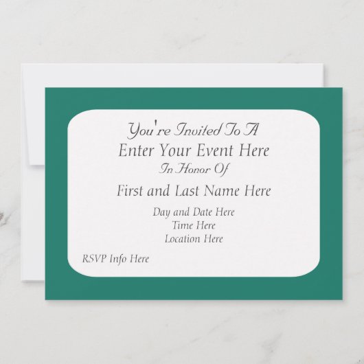 Jeweled Starfish Party Einladung (Rückseite)