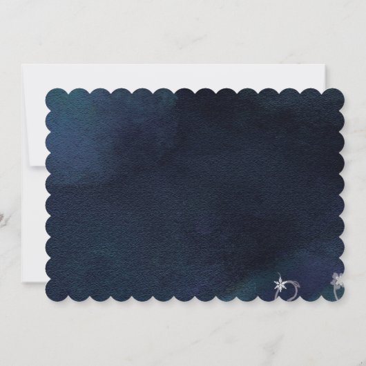 Jeweled Wreath Glam Winter Wedding Save the Date (Rückseite)