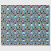 Jewelee glänzende Mosaik-Kunst Geschenkpapier (Flach)