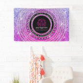 Jewelen Custom Logo Glitzer Diamant Kreis Banner (Insitu)