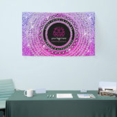 Jewelen Custom Logo Glitzer Diamant Kreis Banner (Messeveranstaltung)