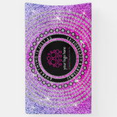 Jewelen Custom Logo Glitzer Diamant Kreis Banner (Vertikal)
