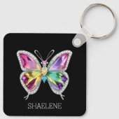 Jewelen Rainbow Crystal Butterfly Schlüsselanhänger (Rückseite)