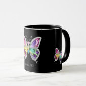 Jewelen Rainbow Crystal Butterfly Tasse (VorderseiteRechts)