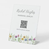 Jeweler Floral Display QR Code Sockelschild (Vorderseite)
