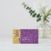 Jewelier Amethyst Gold Brush QR Code Social Media Visitenkarte (Stehend Vorderseite)