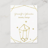 Jewelier Design Gold Foil Geometric Visitenkarte (Vorderseite)