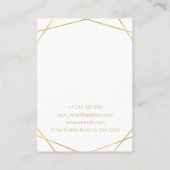 Jewelier Design Gold Foil Geometric Visitenkarte (Rückseite)
