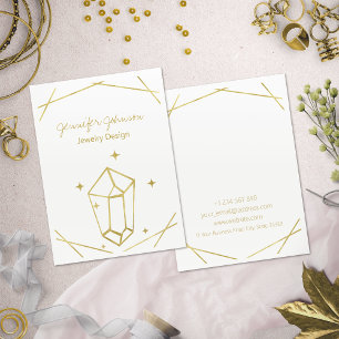 Jewelier Design Gold Foil Geometric Visitenkarte