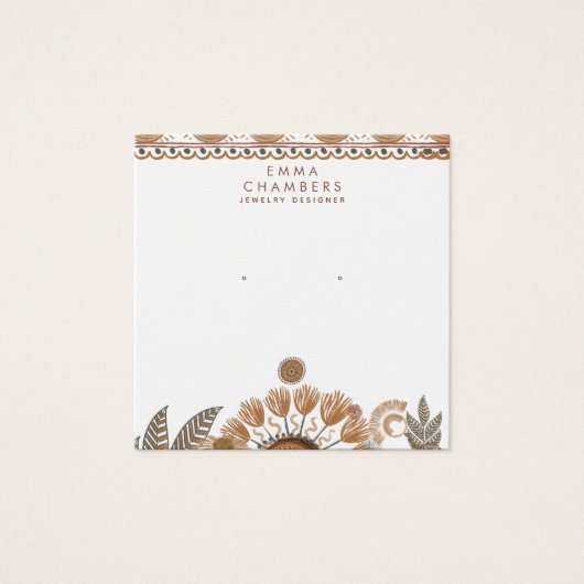 Jewelier Designer Boho Terracotta Earring Display (Vorderseite)